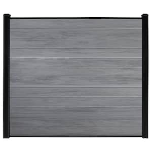 6 ft. H x 6 ft. W Woodgrain Vinyl Hazy Gray Infill Boards (12-Pack)