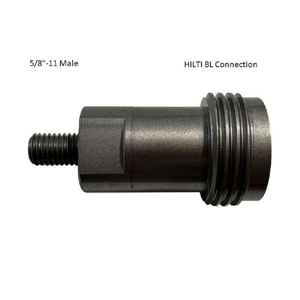 EDiamondTools 5/8 in.-11 Male to HILTI BL Connection Hole Saw Arbor Adapter for Core Drill Bits
