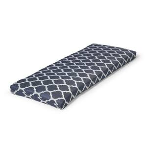 46.5 in. x 17.5 in. x 3 in. CushionGuard Midnight Trellis Deluxe Outdoor Bench Cushion