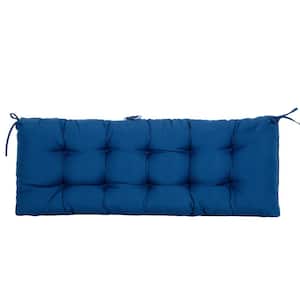 Outdoor Seat Cushions Bench Settee Loveseat Tufted Seat Pillow of Wicker for Patio Furniture (Dark Blue)