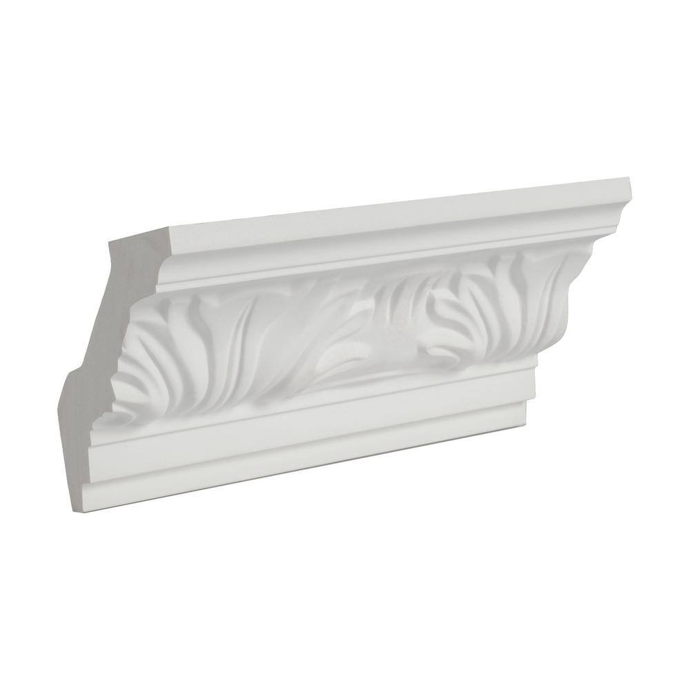 White Polyurethane Decorative Crown Moulding Sample