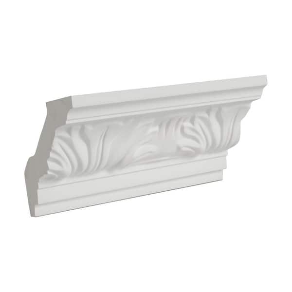 American Pro Decor 2-3/8 in. x 2-5/8 in. x 6 in. Long Leaf Polyurethane Crown Moulding Sample