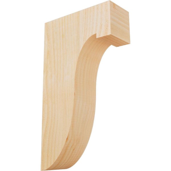Ekena Millwork 4 in. x 10 in. x 18 in. Douglas Fir Del Monte Rough Sawn Corbel