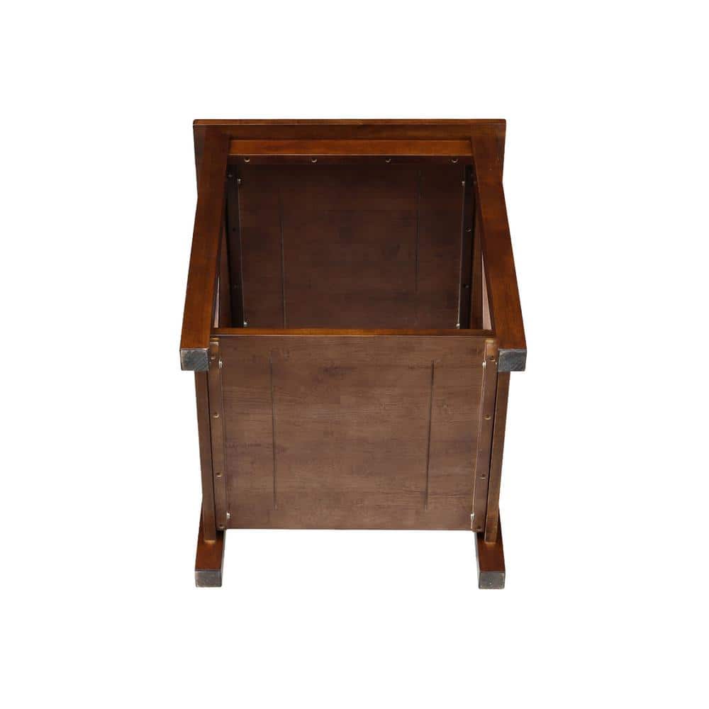 Hampton 22" Espresso Solid Wood Square End Table