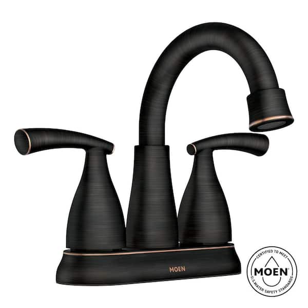 MOEN Essie 2-Handle 4 in. Centerset Bathroom Faucet in Mediterranean Bronze