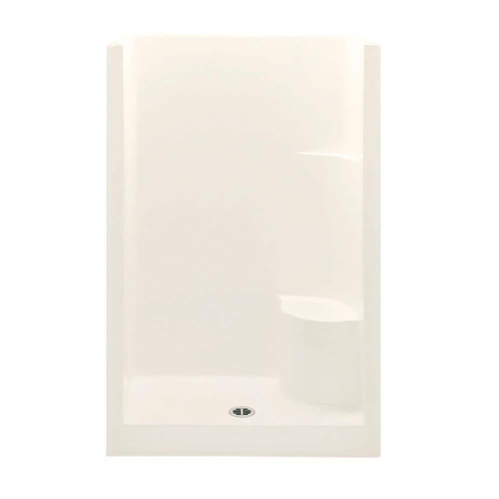 Everyday 48 in. x 33.5 in. x 72 in. 1-Piece Shower Stall with Right Seat an