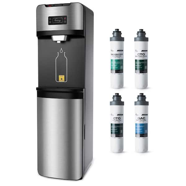 DS4S-MAX Bottleless Water Cooler Dispenser w/ 4-Stage Filtration, SGS-Tested up to 99% of PFAS, Lead, Chloramine Removal