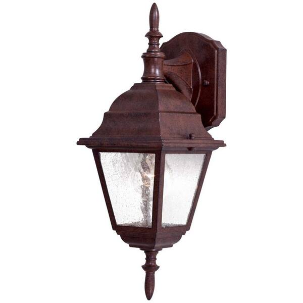the great outdoors by Minka Lavery Bay Hill Wall-Mount 1-Light Antique Bronze Outdoor Wall Lantern Sconce