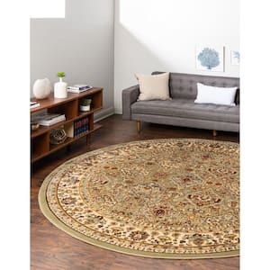 Voyage Colonial Light Green 8' 0 x 8' 0 Round Rug