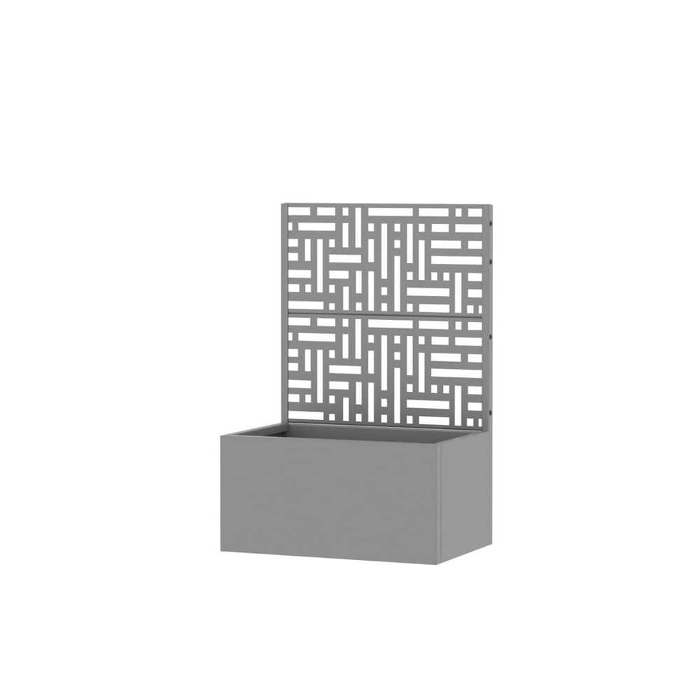 47 in. H x 24 in. W Metal Planter Box with Galvanized Trellis Garden Bed with Drainage Holes price history on PriceWatchPro
