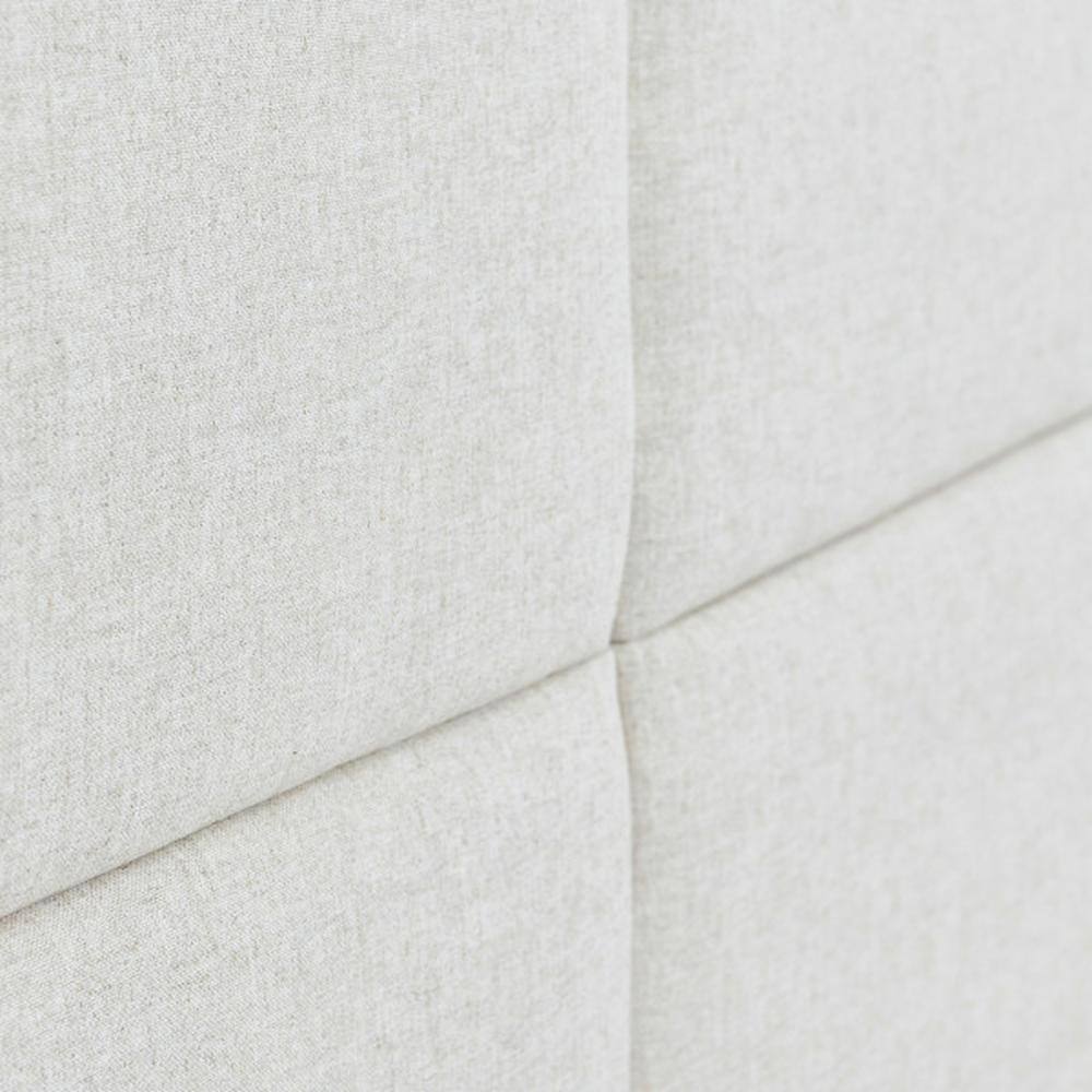Natural Linen Blend Sound Reducing King Upholstered Headboard