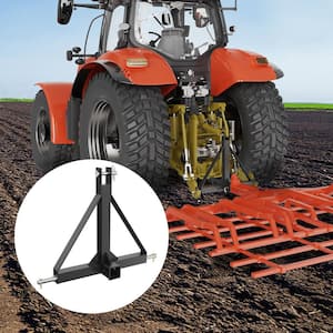 3 Point Hitch Receiver 2 in. Receiver Trailer Hitch Category 1 Tractor Tow Drawbar Adapter for Trailers, Farm Equipment