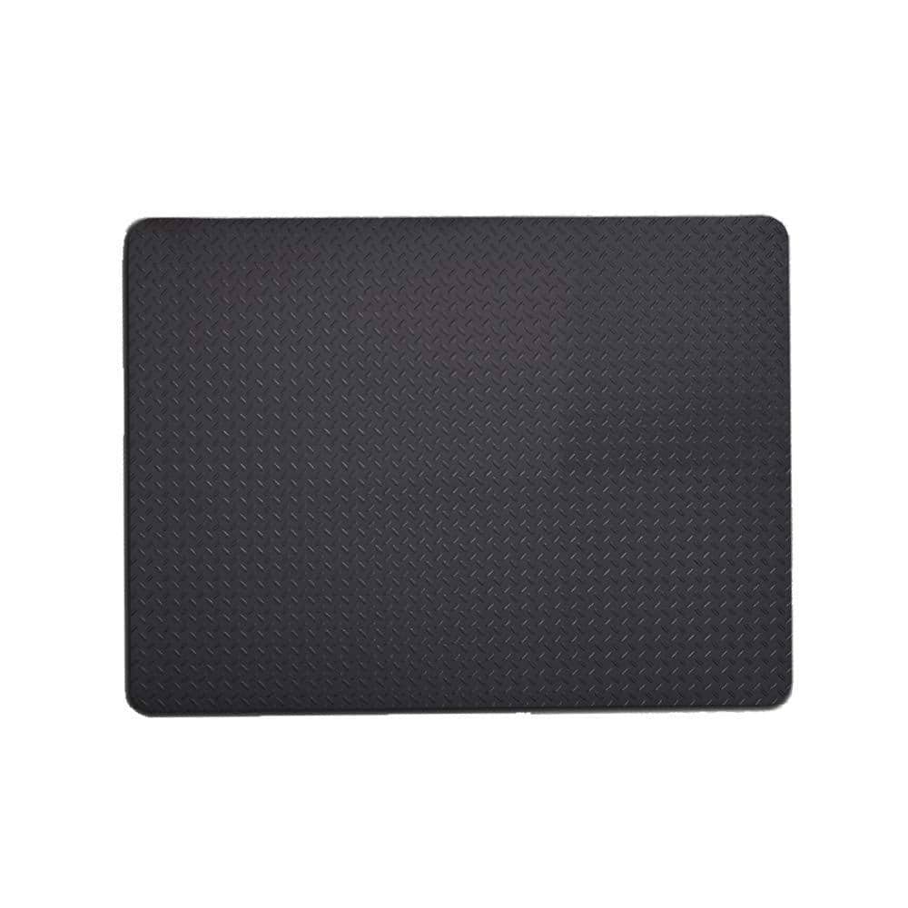 Resilia Grill and Garage Mat Diamond Plate Black 57 in. x 47 in. GG_B