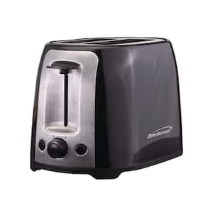 2-Slice Black Wide Slot Toaster with Cool-Touch Exterior