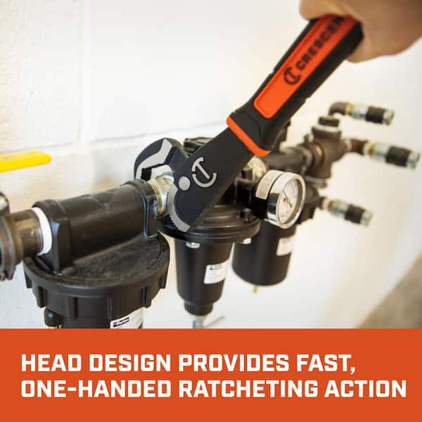 12 in. Self-Adjusting Straight Pipe Wrench with Grip