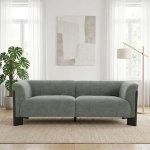 Uixe Luxury 81.1 in. Flared Arm Chenille Rectangle 2-Seater Sofa