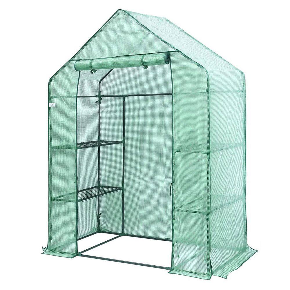 Unbranbed 2 ft. x 5 ft. Walk-In Outdoor/Indoor Covered Plant Greenhouse ...