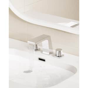 Double Handle Deck-Mount Roman Tub Faucet with Anti-slip in Chrome (Valve Included)