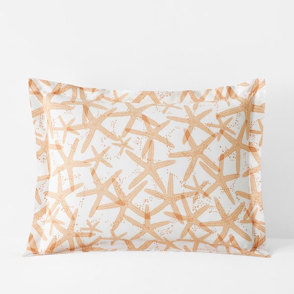 The Company Store Company Cotton Starfish White Multi Cotton Percale King Sham