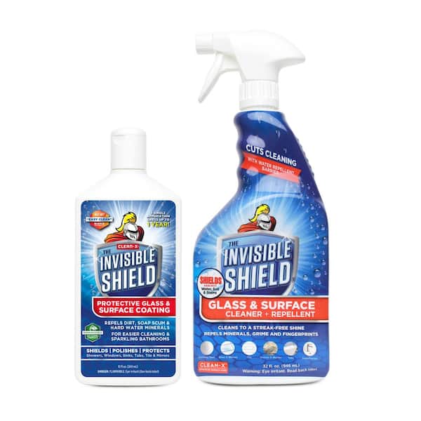 Clean-X Invisible Shield Tub and Shower Glass Surface Essentials