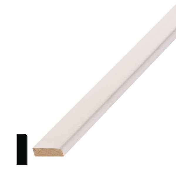 HOUSE OF FARA 7/16 in. D x 1-3/8 in. W x 98 in. L Primed Pine Wood Finger-Joint Stop Moulding Drip Cap Moulding