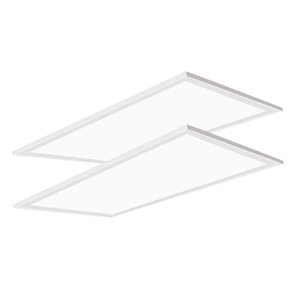 2 ft. x 4 ft. 7800 Lumens Integrated LED Panel Light 5000K LED Troffer Panel Light ETL Listed 10-Volt LED Dimmer(2-Pack) -  Honbei, 2x4-2P-A