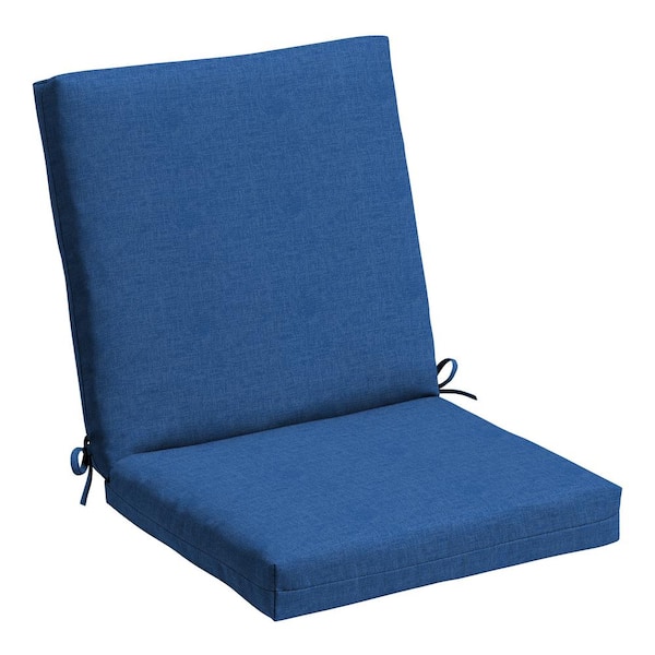 ARDEN 19.5 x 20 Basics Outdoor Midback Dining Chair Cushion, Cobalt Blue Mila