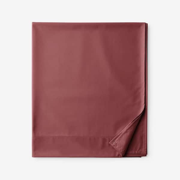The Company Store Company Cotton Wrinkle-Free Mulberry Sateen King/Cal King Flat Sheet