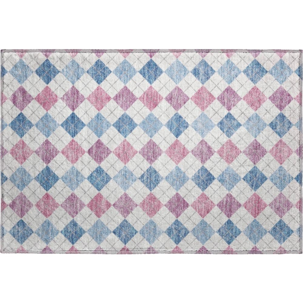 Mayfield Premium Machine Washable Abstract AMF2238 Blue 2 ft. x 3 ft. Accent Rug price history on PriceWatchPro