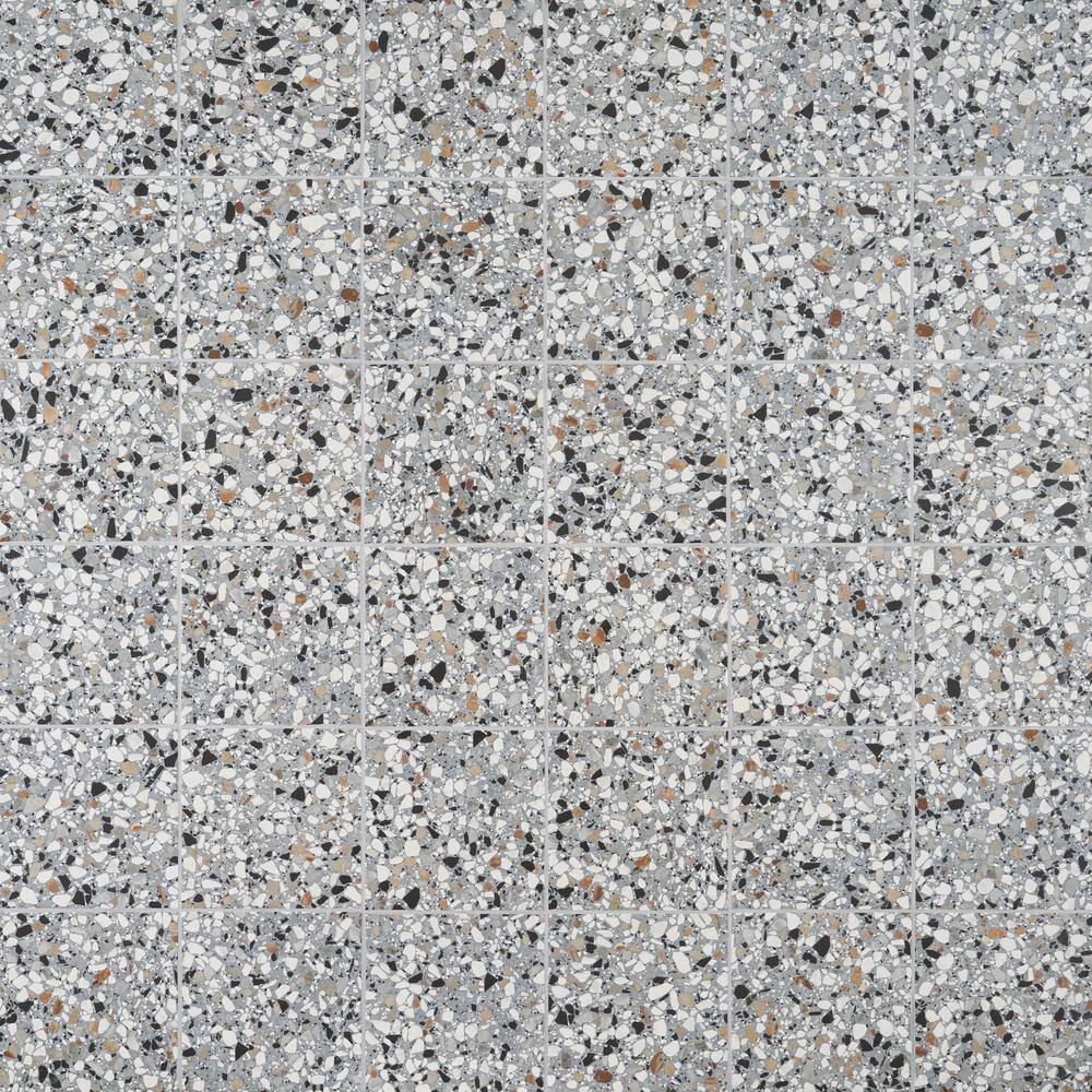 Shards Terrazzo 8" x 8" Matte Blue Porcelain Tile