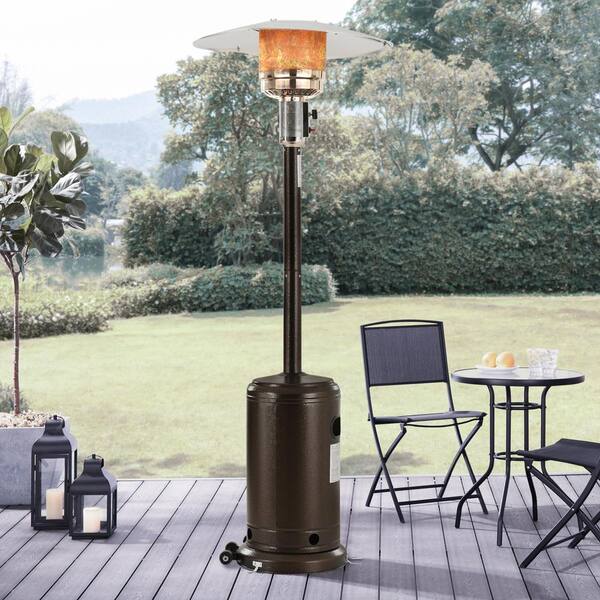 48,000 BTU Iron Standing Propane Gas Patio Heater with Moving Wheels  WYB219PH2 - The Home Depot
