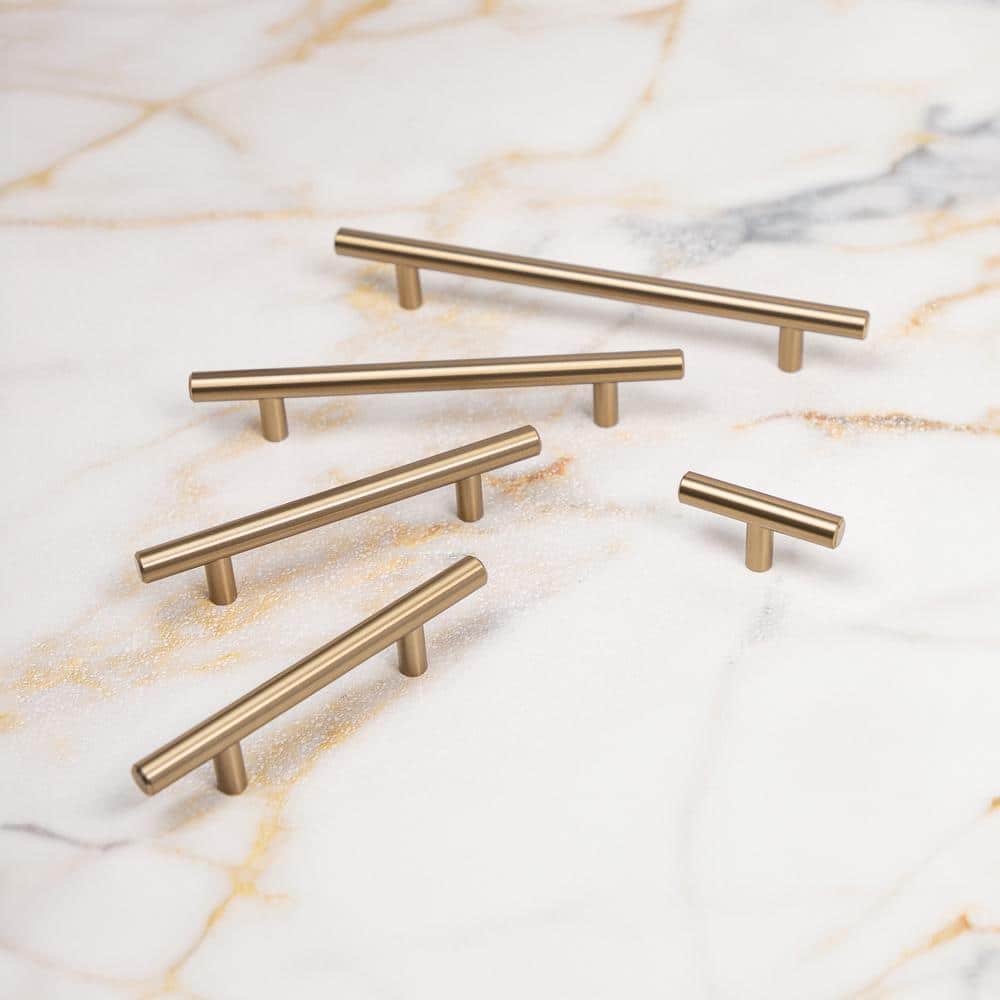 Champagne Bronze 6-5/16" Modern Bar Cabinet Pulls