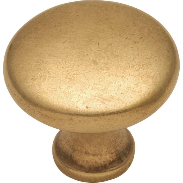 Hickory Hardware Conquest 1-1/8 in. Lustre Brass Cabinet Knob P14255-LB ...