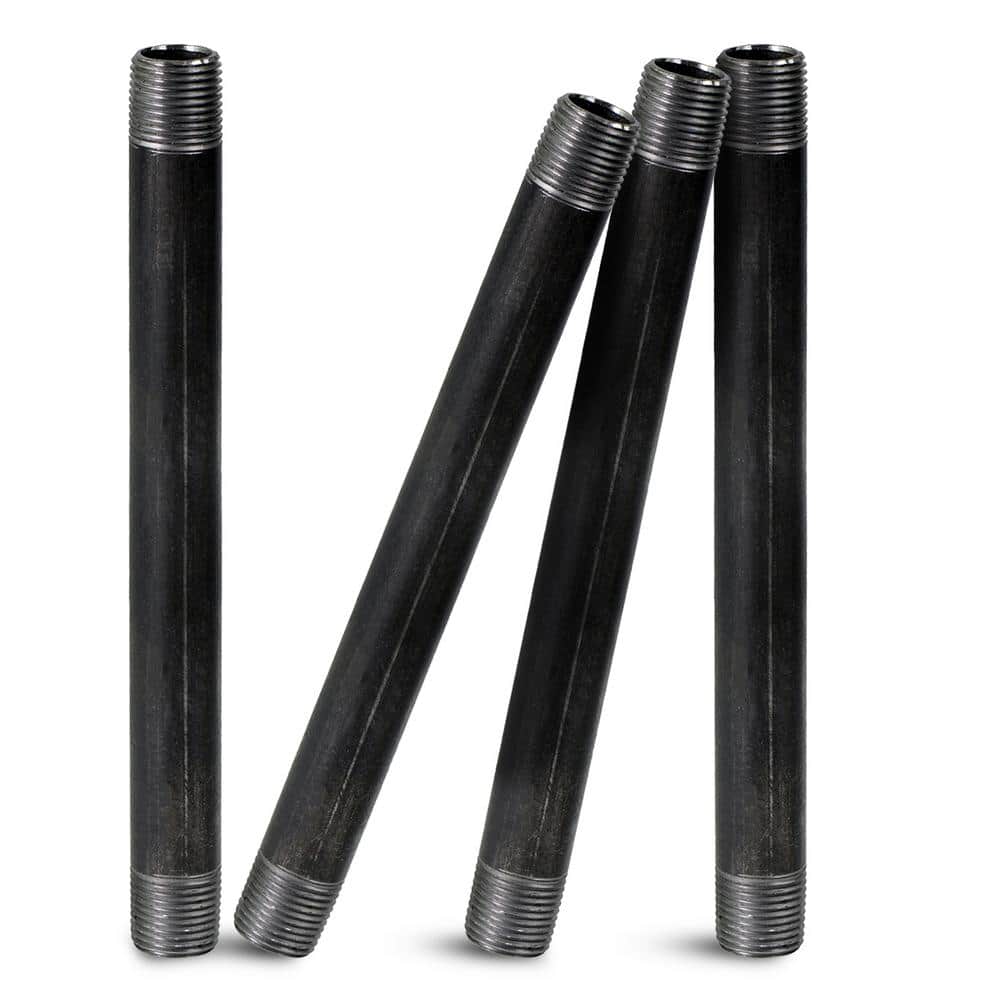 Black Steel Pipe, 1-1/4 in. x 11 in. Nipple Fitting (Pack of 4) price history on PriceWatchPro