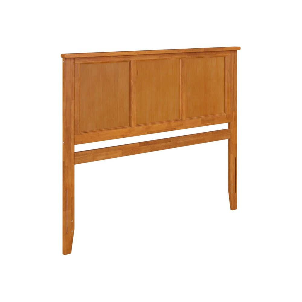 Madison Queen Light Toffee Solid Wood Panel Headboard with USB Charger