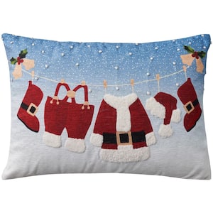 Holiday Pillows Multicolor Modern and Contemporary 14 in. x 20 in. Rectangle Throw Pillow