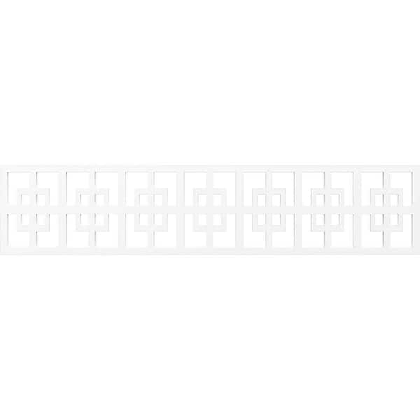 Ekena Millwork Cambridge Fretwork 0.375 in. D x 46.75 in. W x 10 in. L PVC Panel Moulding