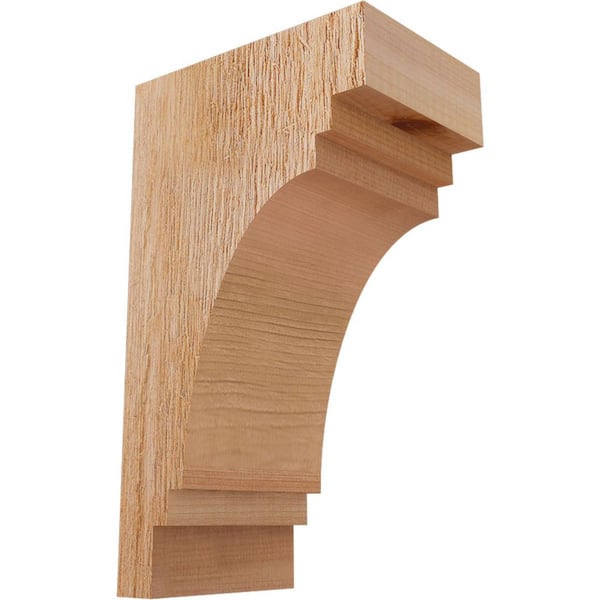 Ekena Millwork 4 in. x 6 in. x 10 in. Western Red Cedar Pescadero Rough Sawn Corbel
