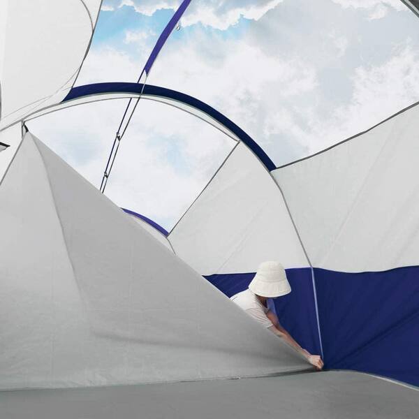Blue 9/12 Person Camping Tents, Weather Resistant Family
