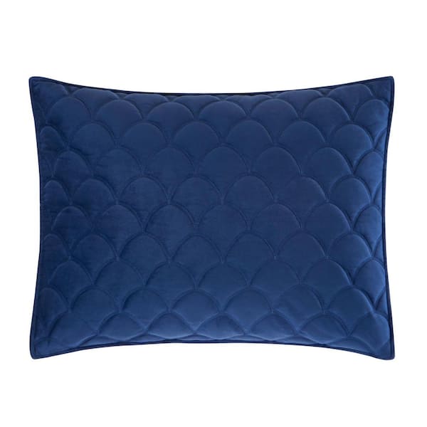 A922 Navy Blue Diamond Stitched Velvet Upholstery Fabric