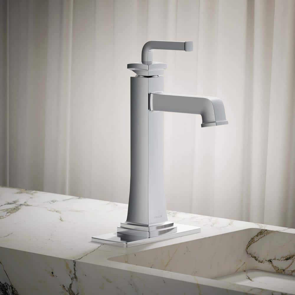 Riff Tall Polished Chrome Traditional Vessel Bathroom Faucet 1.2 GPM
