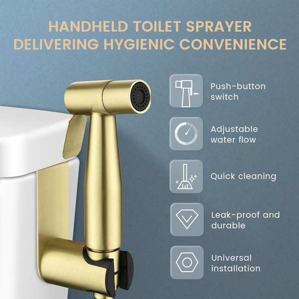 Zalerock Bidet Sprayer for Toilet Handheld SUS304 Stainless Steel