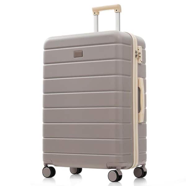 Qualler 3-Piece RosyBrown ABS Travel and TSA Lock Suitcase Luggage