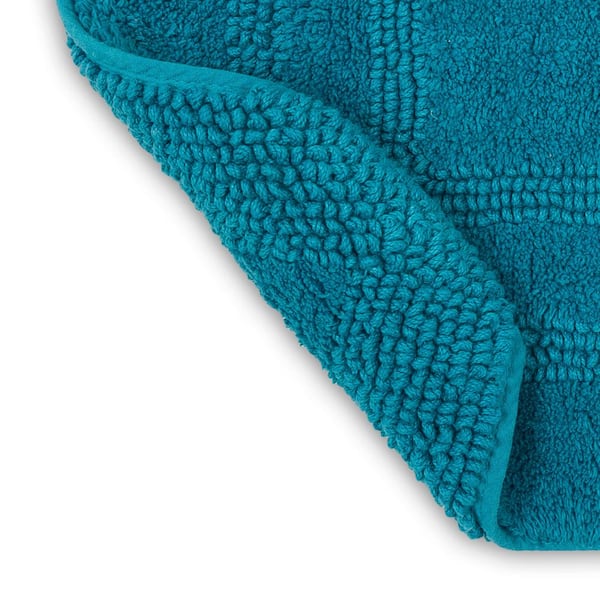 Mohawk Home Cotton Reversible Fiesta Teal 27 in. x 45 in. Blue