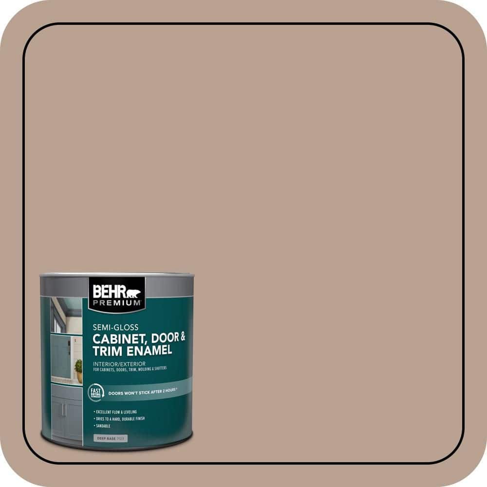 BEHR PREMIUM 1 qt. #AE-3 Earthy Tan Semi-Gloss Enamel Interior