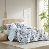 Regency Heights Reversible Floral Seersucker Comforter Set – Twin/Queen/King – Breathable & Hypoallergenic