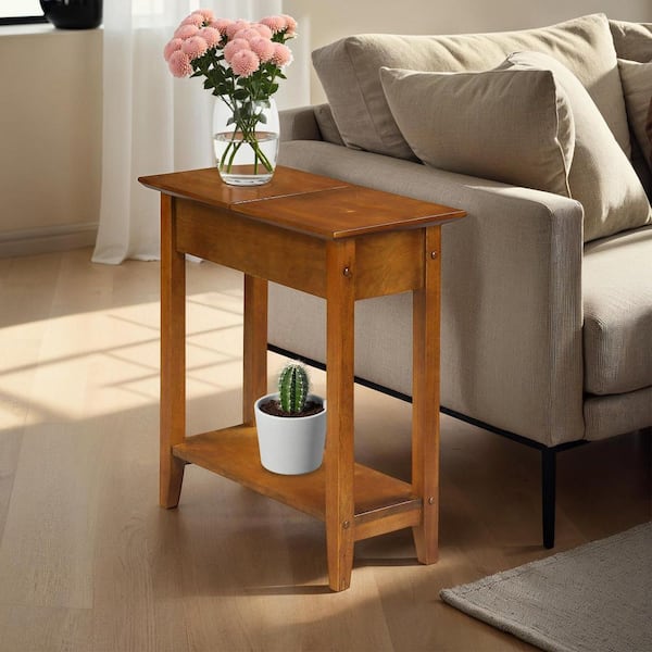 American Heritage Walnut Flip Top End Table
