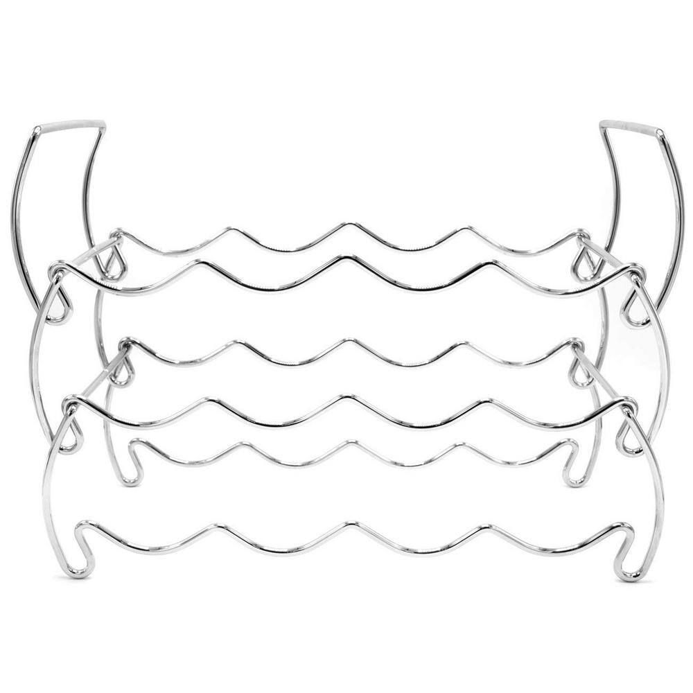 Sorbus 3-Tier Stackable Silver Metal Wine Rack for 12 Bottles