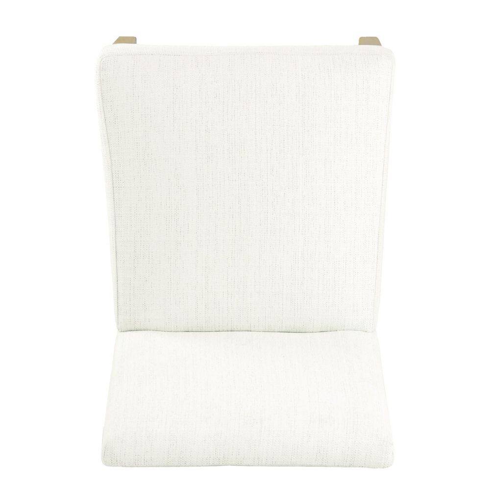 White Faux Leather Upholstered Parsons Dining Chair with Wood Legs