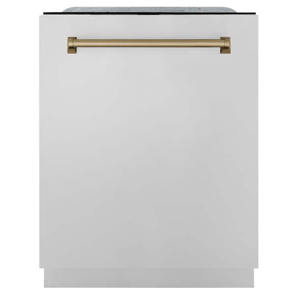 Autograph Edition 24 in. Top Control 6-Cycle Tall Tub Dishwasher with 3rd Rack in Stainless Steel & Champagne Bronze
